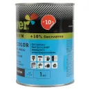 Эмаль акриловая универсальная Clever голубая полуматовая 1кг_3