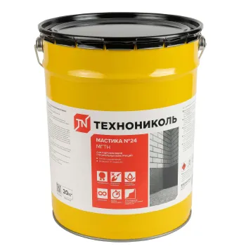 Изображение товара Гидроизоляционная мастика ТЕХНОНИКОЛЬ №24 МГТН 20 кг для фундамента и конструкций Изображение товара Гидроизоляционная мастика ТЕХНОНИКОЛЬ №24 МГТН 20 кг для фундамента и конструкций