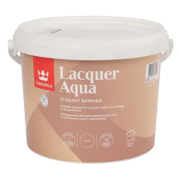Изображение товара Интерьерный матовый лак Tikkurila Lacquer Aqua 2,7 л для дерева и минеральных оснований Изображение товара Интерьерный матовый лак Tikkurila Lacquer Aqua 2,7 л для дерева и минеральных оснований