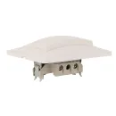 Выключатель двухклавишный Кварта белый IP20 IEK_3