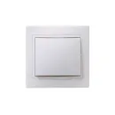 Переключатель проходной одноклавишный Кварта белый IP20 IEK_1