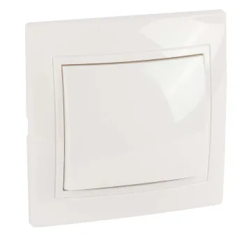 Изображение товара Выключатель одноклавишный Кварта IP20 белый IEK Изображение товара Выключатель одноклавишный Кварта IP20 белый IEK