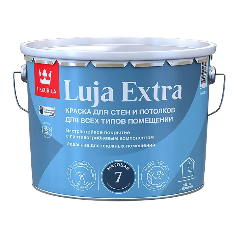 Краска интерьерная для влажных помещений Luja матовая 9л Tikkurila_1