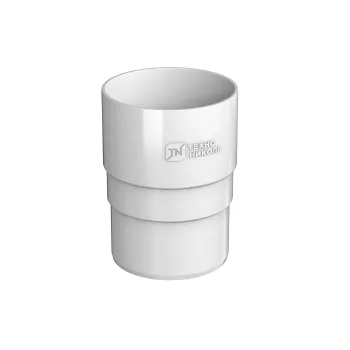 Изображение товара Муфта трубы ТЕХНОНИКОЛЬ белая для водосточной системы из ПВХ Изображение товара Муфта трубы ТЕХНОНИКОЛЬ белая для водосточной системы из ПВХ