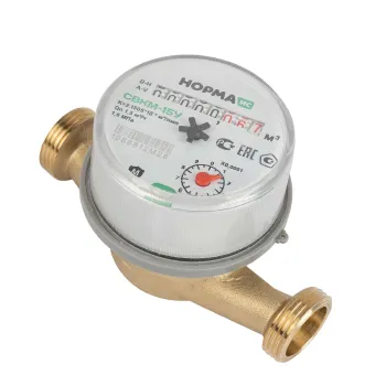 Изображение товара Счетчик воды Норма СВКМ-15У без штуцеров Ду15 универсальный Изображение товара Счетчик воды Норма СВКМ-15У без штуцеров Ду15 универсальный