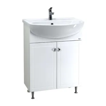 Изображение товара Тумба напольная с раковиной Lindis Троя 50 белая для ванной комнаты Изображение товара Тумба напольная с раковиной Lindis Троя 50 белая для ванной комнаты