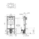 Инсталляция для унитазов Alcaplast (AM101/1120+M071) 3 в 1 с кнопкой смыва_2