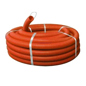 Изображение товара Гофрированная труба ПНД оранжевая 25 мм 50 м с протяжкой DKC Изображение товара Гофрированная труба ПНД оранжевая 25 мм 50 м с протяжкой DKC