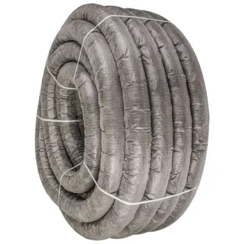 Изображение товара Гофрированная дренажная труба ПНД 110мм 50м перфорированная с фильтром Изображение товара Гофрированная дренажная труба ПНД 110мм 50м перфорированная с фильтром