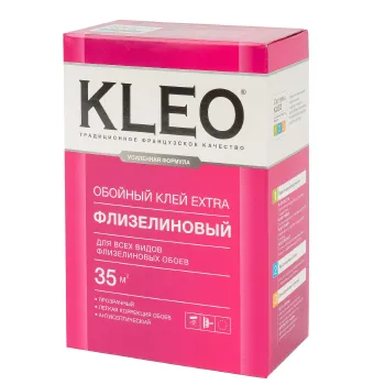 Изображение товара Клей обойный KLEO EXTRA для флизелиновых обоев 250 г надежное крепление Изображение товара Клей обойный KLEO EXTRA для флизелиновых обоев 250 г надежное крепление