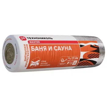 Утеплитель 12500х1200х50мм Технониколь Баня и сауна λ40 фольгированная 15м²