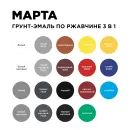 Грунт-эмаль по ржавчине 3в1 Марта белая глянцевая 0,9кг_5