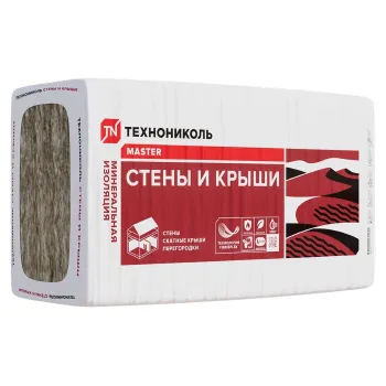 Изображение товара Утеплитель стекловолоконный Технониколь 1000х610х50 мм для стен и кровли Изображение товара Утеплитель стекловолоконный Технониколь 1000х610х50 мм для стен и кровли