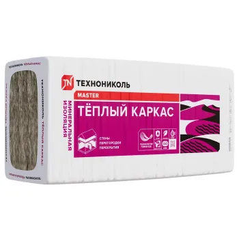 Изображение товара Минеральный утеплитель Технониколь Тёплый Каркас 1200х610х50 мм для стен кровли пола Изображение товара Минеральный утеплитель Технониколь Тёплый Каркас 1200х610х50 мм для стен кровли пола