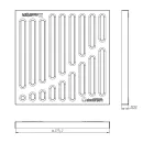 Решетка водоприемная стальная оцинкованная Standartpark Basic РВ-28.28 серая 280х280х20 мм_2