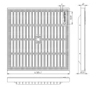 Решетка водоприемная ячеистая пластиковая PolyMax Basic РВ-28.28-ПП черная 280х280х23 мм_2