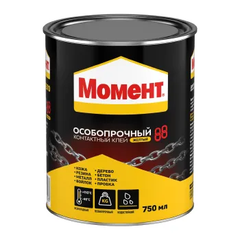 Изображение товара Клей Момент 88 универсальный 750 мл водостойкий теплоустойчивый Изображение товара Клей Момент 88 универсальный 750 мл водостойкий теплоустойчивый
