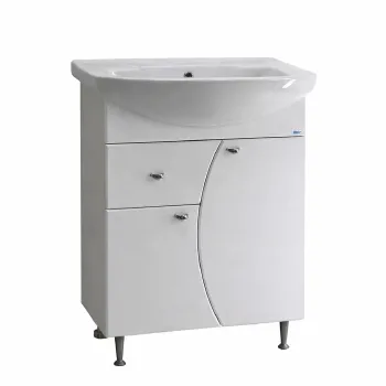 Изображение товара Тумба напольная Lindis Персей 60 с раковиной Уют 600 белая Изображение товара Тумба напольная Lindis Персей 60 с раковиной Уют 600 белая