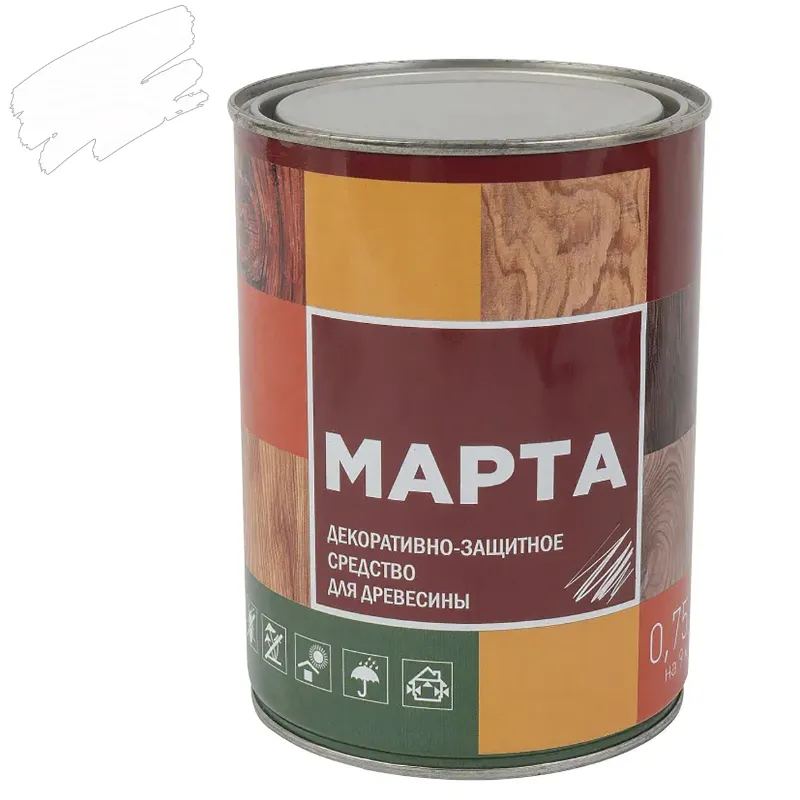 Деревозащитное средство Марта бесцветное полуматовое 0,75л_1