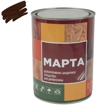 Изображение товара Декоративно-защитное средство Marta Махагон 0,75 л для дерева внутрь и снаружи Изображение товара Декоративно-защитное средство Marta Махагон 0,75 л для дерева внутрь и снаружи