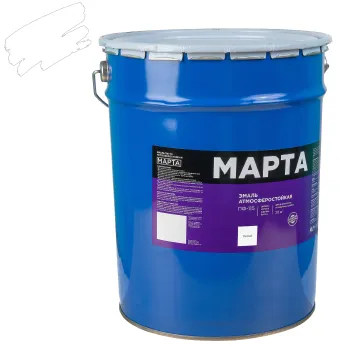 Изображение товара Эмаль ПФ-115 MARTA белая глянцевая для окрашивания 20кг Изображение товара Эмаль ПФ-115 MARTA белая глянцевая для окрашивания 20кг