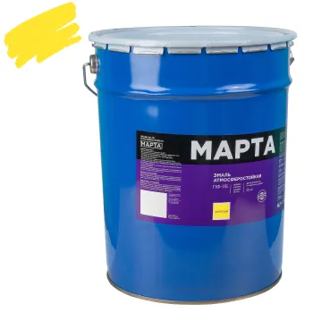 Изображение товара Эмаль ПФ-115 MARTA желтая глянцевая 20 кг для металл и дерева Изображение товара Эмаль ПФ-115 MARTA желтая глянцевая 20 кг для металл и дерева