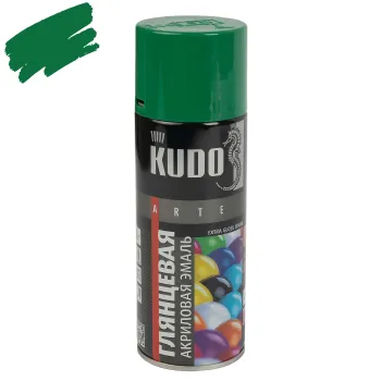 Изображение товара Эмаль аэрозольная акриловая Kudo зеленая (RAL 6029) глянцевая 0,52л Изображение товара Эмаль аэрозольная акриловая Kudo зеленая (RAL 6029) глянцевая 0,52л
