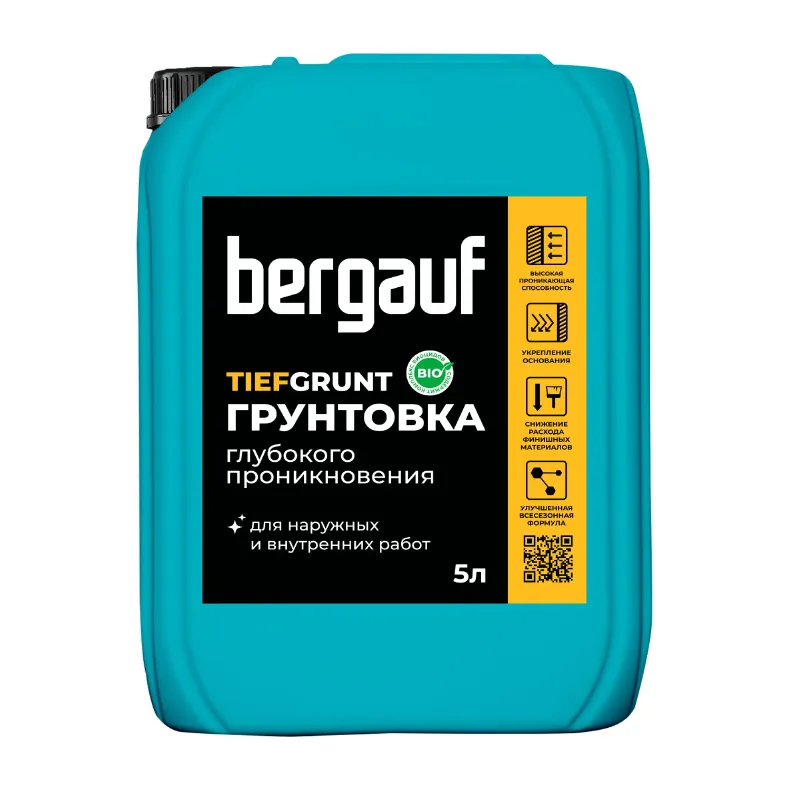 Грунтовка глубокого проникновения Bergauf TiefGrunt 5л_1