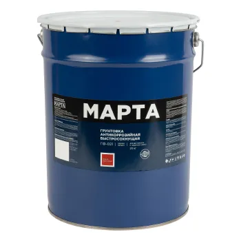 Изображение товара Грунт ГФ-021 Марта красно-коричневый 20 кг универсальный для дерева и металла Изображение товара Грунт ГФ-021 Марта красно-коричневый 20 кг универсальный для дерева и металла