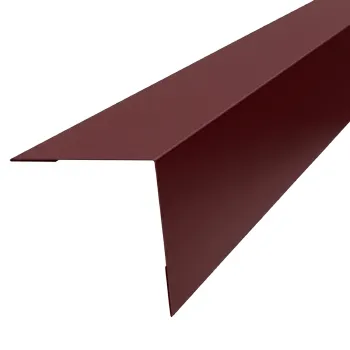 Планка угла наружного 0,45х50х50мм (RAL 3005) красное вино 3м