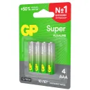Батарейка алкалиновая LR03 ААА GP Super Alkaline 4шт_2
