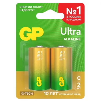 Батарейка алкалиновая LR14 C GP Ultra Alkaline 2шт