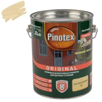 Декоративно-защитное средство для дерева Pinotex Original белое полуматовое 2,7л