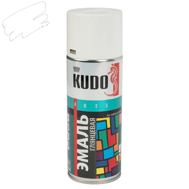 Эмаль аэрозольная Kudo белая (RAL 9003) глянцевая 0,52л_1