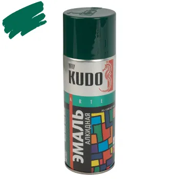 Изображение товара Эмаль аэрозольная Kudo темно-зеленая RAL 6016 глянцевая 0.52 л Изображение товара Эмаль аэрозольная Kudo темно-зеленая RAL 6016 глянцевая 0.52 л