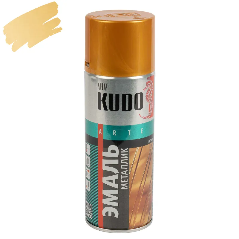 Эмаль аэрозольная Kudo золото глянцевая 0,52л_1