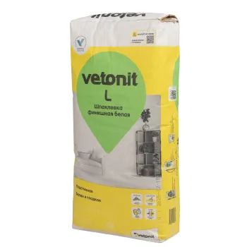 Изображение товара Полимерная финишная шпаклевка Vetonit L 20 кг для внутренних работ Изображение товара Полимерная финишная шпаклевка Vetonit L 20 кг для внутренних работ