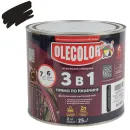 Грунт-эмаль по ржавчине 3в1 Olecolor черная полуглянцевая 2кг_1