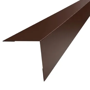 Планка угла наружного 0,45х50х50мм (RAL 8017) коричневый шоколад 3м