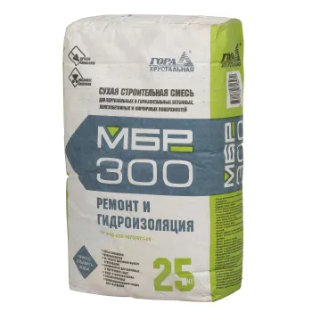 Изображение товара Ремонтная смесь для бетона Гора Хрустальная МБР-300 25 кг для внутреннего и наружного применения Изображение товара Ремонтная смесь для бетона Гора Хрустальная МБР-300 25 кг для внутреннего и наружного применения