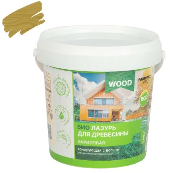 Изображение товара Лазурь акриловая Farbitex Профи Wood дуб 0,9л полуглянцевая для деревянных поверхностей Изображение товара Лазурь акриловая Farbitex Профи Wood дуб 0,9л полуглянцевая для деревянных поверхностей