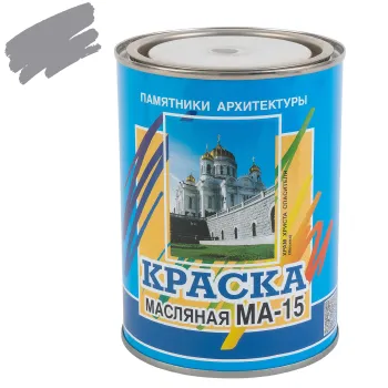 Изображение товара Краска масляная МА-15 Farbitex серый глянец 0,9кг Изображение товара Краска масляная МА-15 Farbitex серый глянец 0,9кг