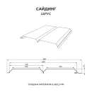 Сайдинг металлический Lбрус 15х264мм 3м (RAL 8017) шоколад_3