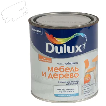 Краска для мебели и дерева Dulux бесцветная база BC 0,75 л