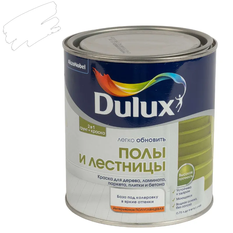 Краска для полов и лестниц Dulux бесцветная база BC 0,75 л_1
