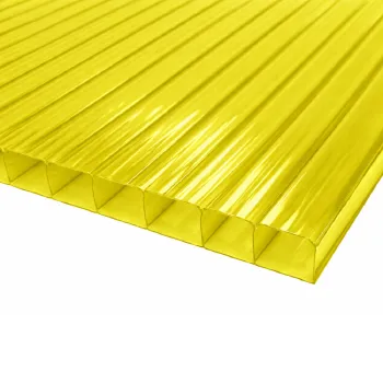 Изображение товара Поликарбонат Rational Сотовый 4 мм 2,1x6 м Желтый Изображение товара Поликарбонат Rational Сотовый 4 мм 2,1x6 м Желтый