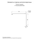 Планка торцевая 95х120х2000мм 0,45мм (RAL 3005) красное вино_2