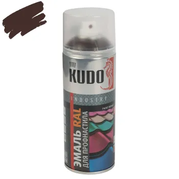 Изображение товара Эмаль аэрозольная Kudo шоколадно-коричневая 0,52л полуматовая для металла Изображение товара Эмаль аэрозольная Kudo шоколадно-коричневая 0,52л полуматовая для металла