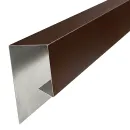 Планка завершающая сложная 0,45х25х30мм (RAL 8017) коричневый шоколад 3м_1