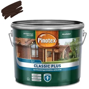 Изображение товара Декоративно-защитное средство для дерева Pinotex Classic Plus 3 в 1 Палисандр 9л полуматое Изображение товара Декоративно-защитное средство для дерева Pinotex Classic Plus 3 в 1 Палисандр 9л полуматое